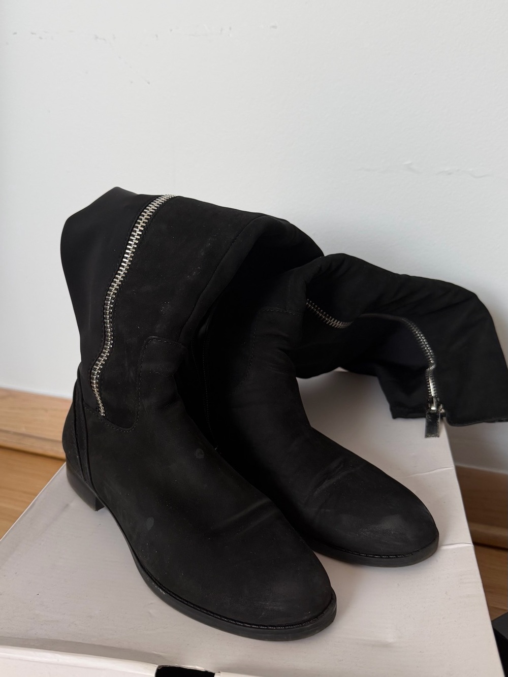 Aldo DYNA Black Over-the-Knee Zip Boots